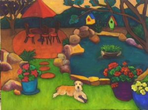 Cleos Backyard by Judy Feldman