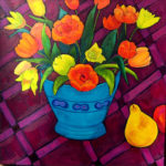 Flowers (Mostly), 24" x 24" by Judy Feldman