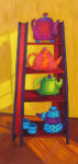 Teapots, 48" x 24" by Judy Feldman
