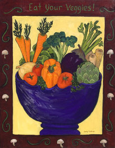 Eat Your Veggies, 28" x 22" by Judy Feldman